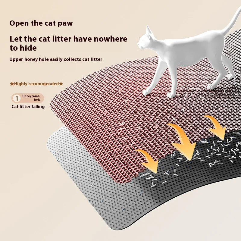 Two-layer cat litter mat in front of a litter tray – photo 3