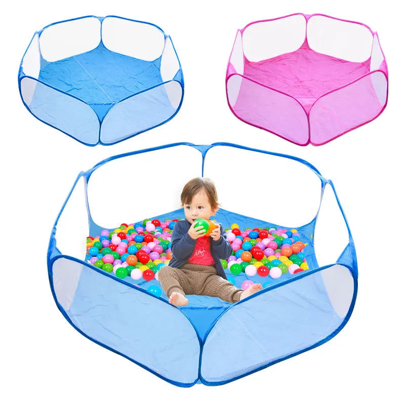 Foldable pop-up mesh pet playpen with a puppy inside – photo 3