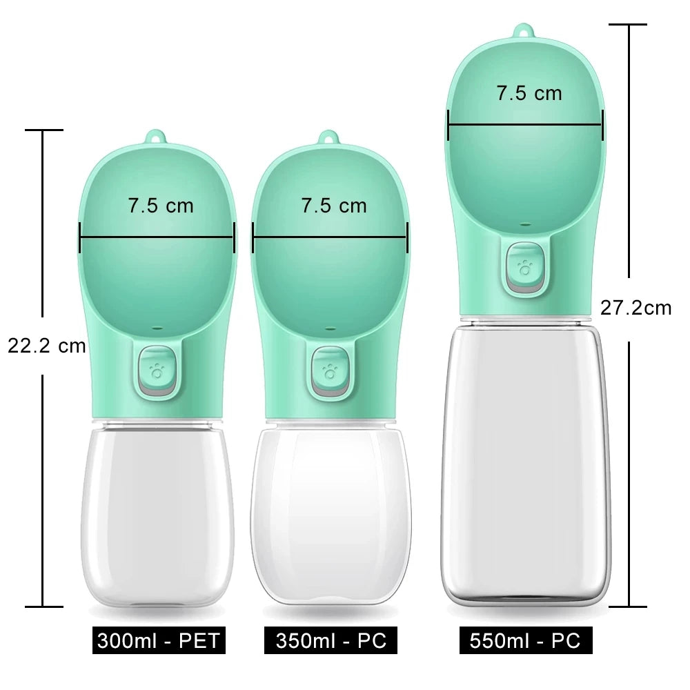 Portable dog water bottle with built-in drinking bowl – photo 3