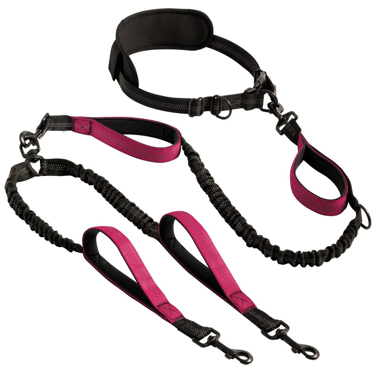 Hands-free double dog lead with padded handles – photo 11