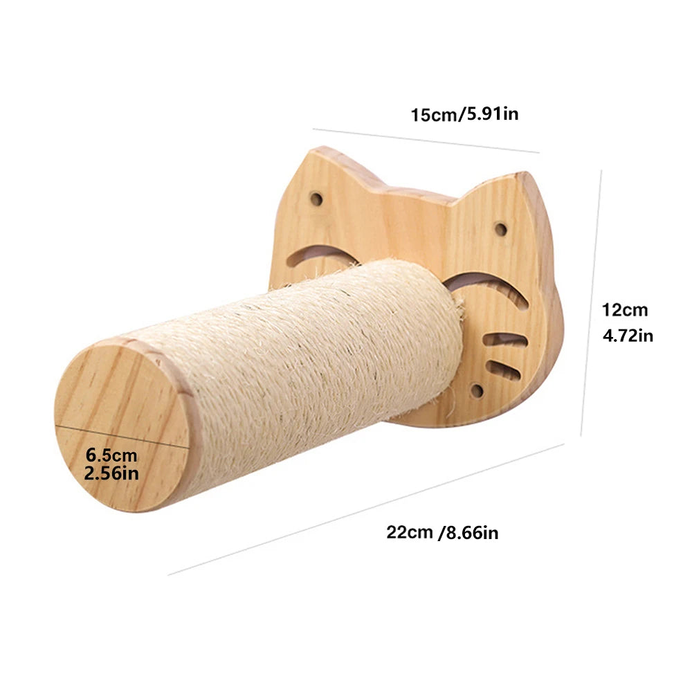 Wall-Mounted Pine Cat Shelves & Perches