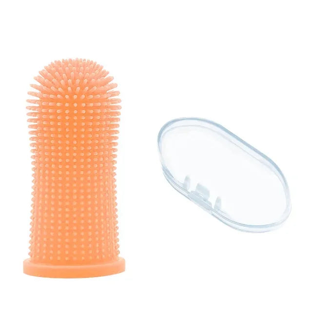 Silicone finger toothbrush for cats and dogs with storage case – photo 12
