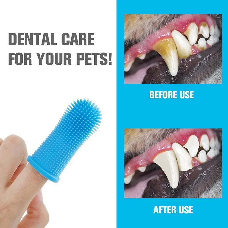 Silicone finger toothbrush for cats and dogs with storage case – photo 9