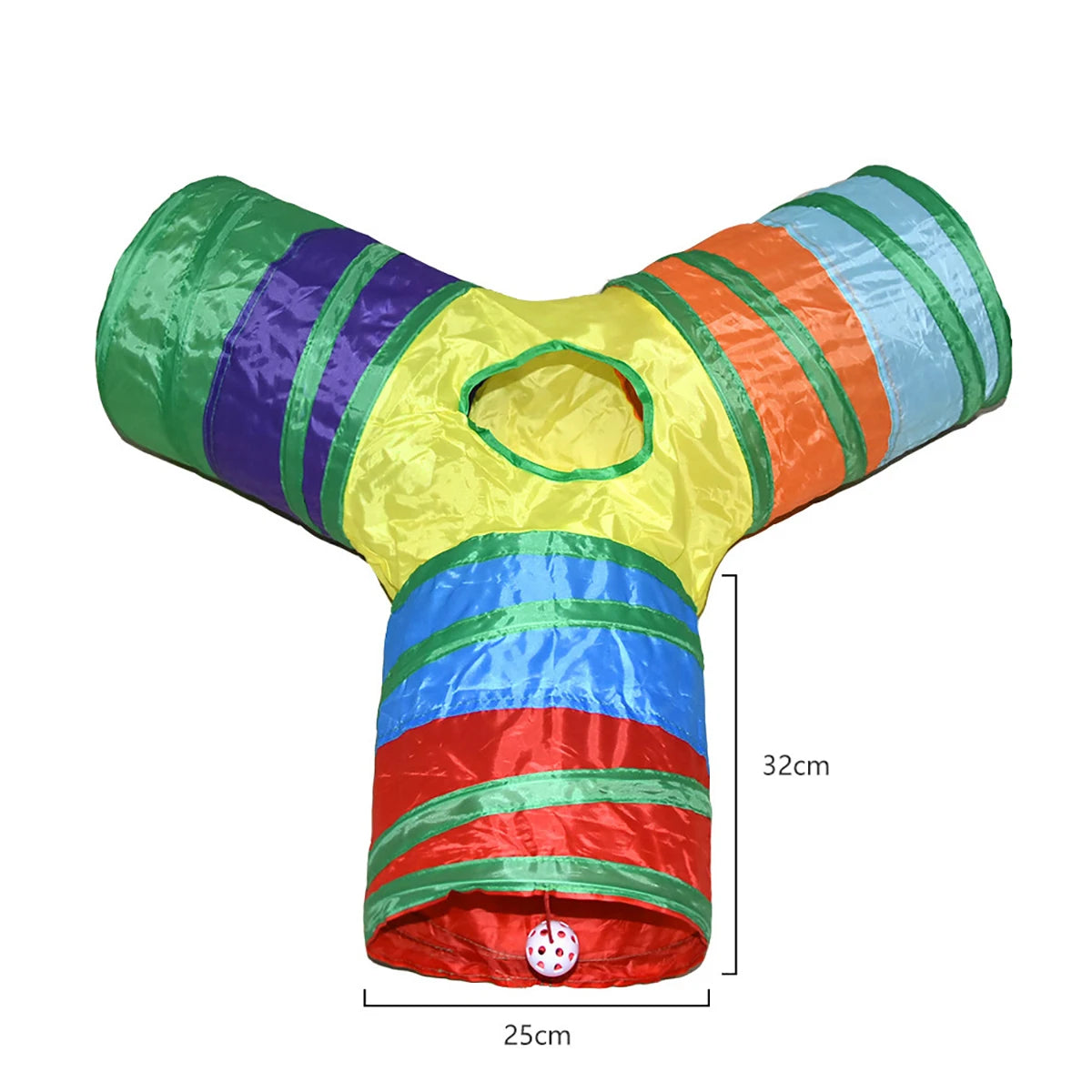 Cat playing in a foldable fabric play tunnel – photo 7