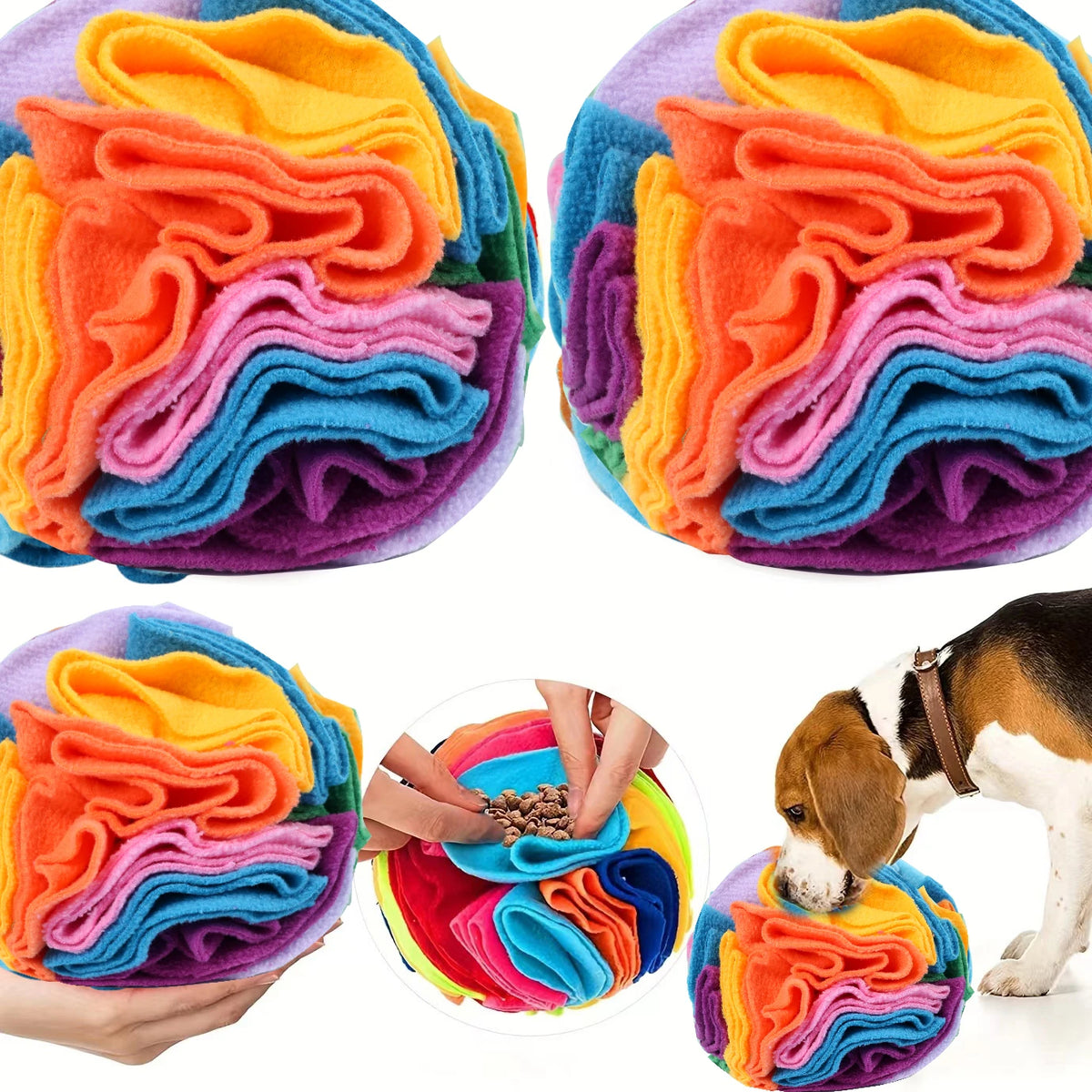 Snuffle Ball Dog Toy, Treat-Hiding Foraging Puzzle Ball for Dogs – photo 9