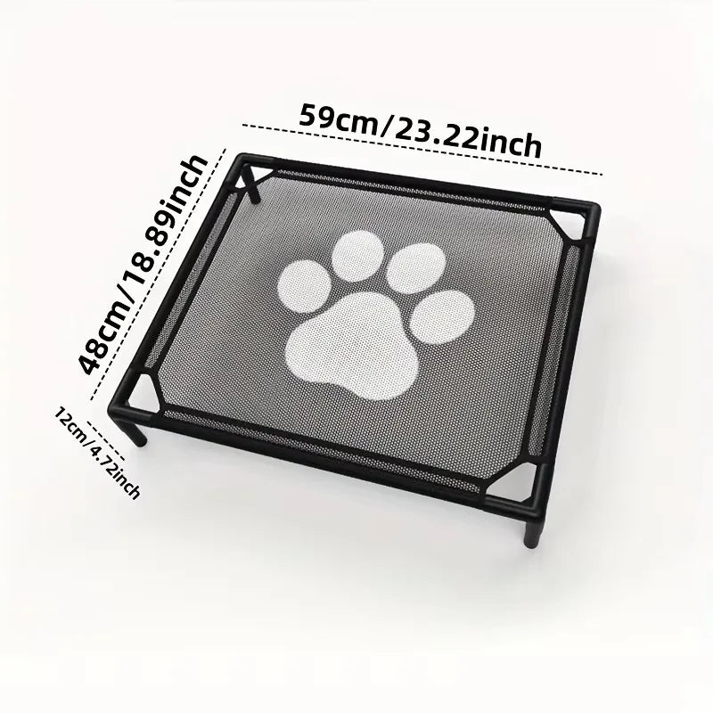 Raised dog bed with breathable mesh and guardrail – photo 8
