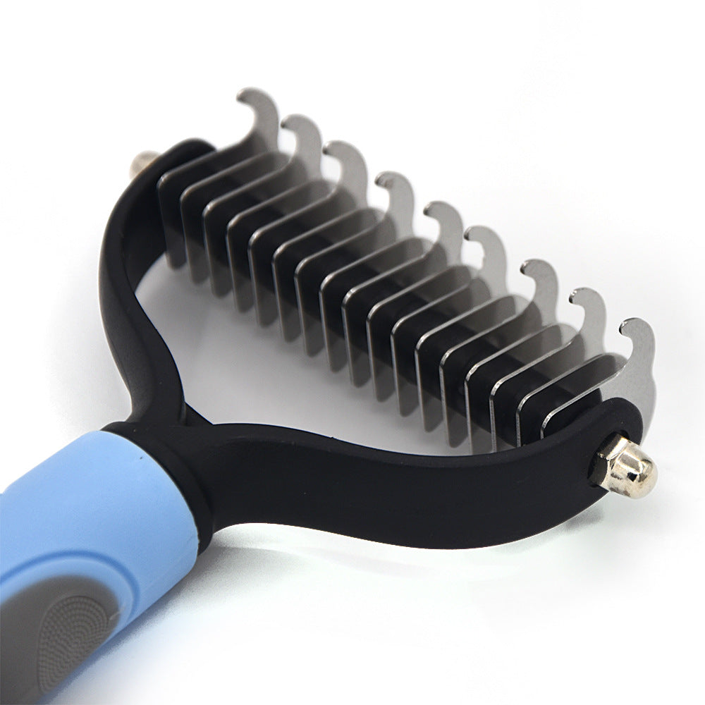 Stainless steel deshedding brush for cats and dogs – photo 8