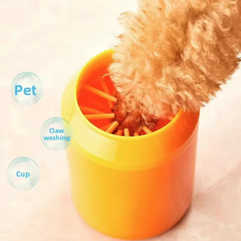 Dog paw cleaner cup with silicone bristles – photo 4