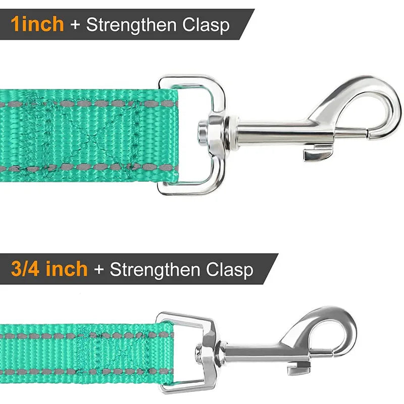 Reflective polyester lead for dogs and cats – photo 5