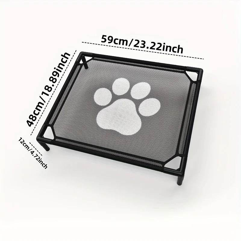 Raised dog bed with breathable mesh and guardrail – photo 9