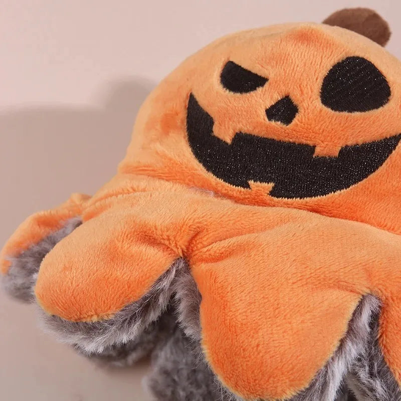 Flip pumpkin octopus squeaky plush toy for dogs, photo 4