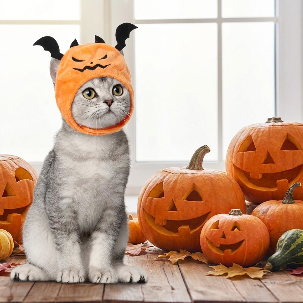 Halloween Bat Hat for Cats & Small Dogs