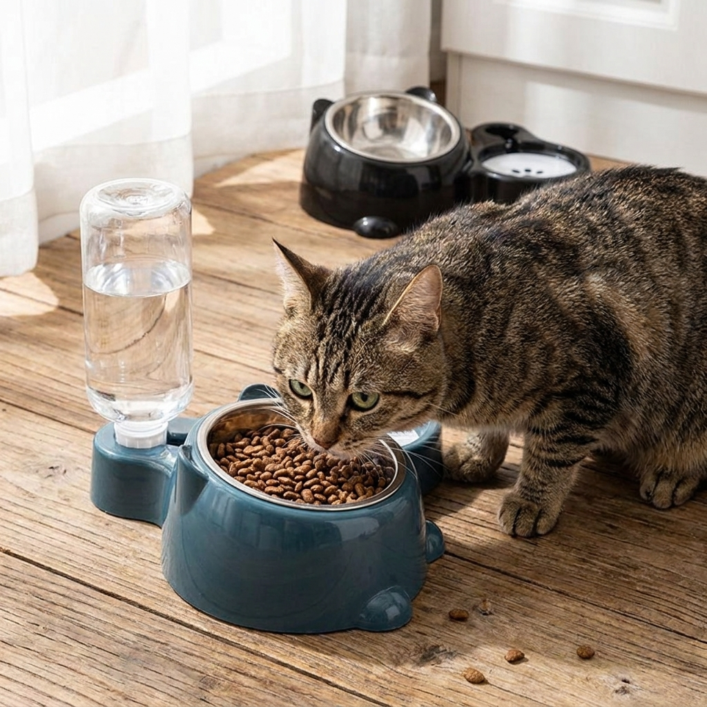 Gravity Pet Feeder & Water Dispenser Set