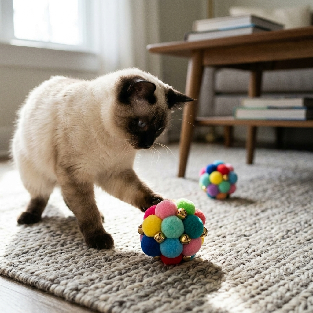 Plush & Bell Ball Toys for Cats
