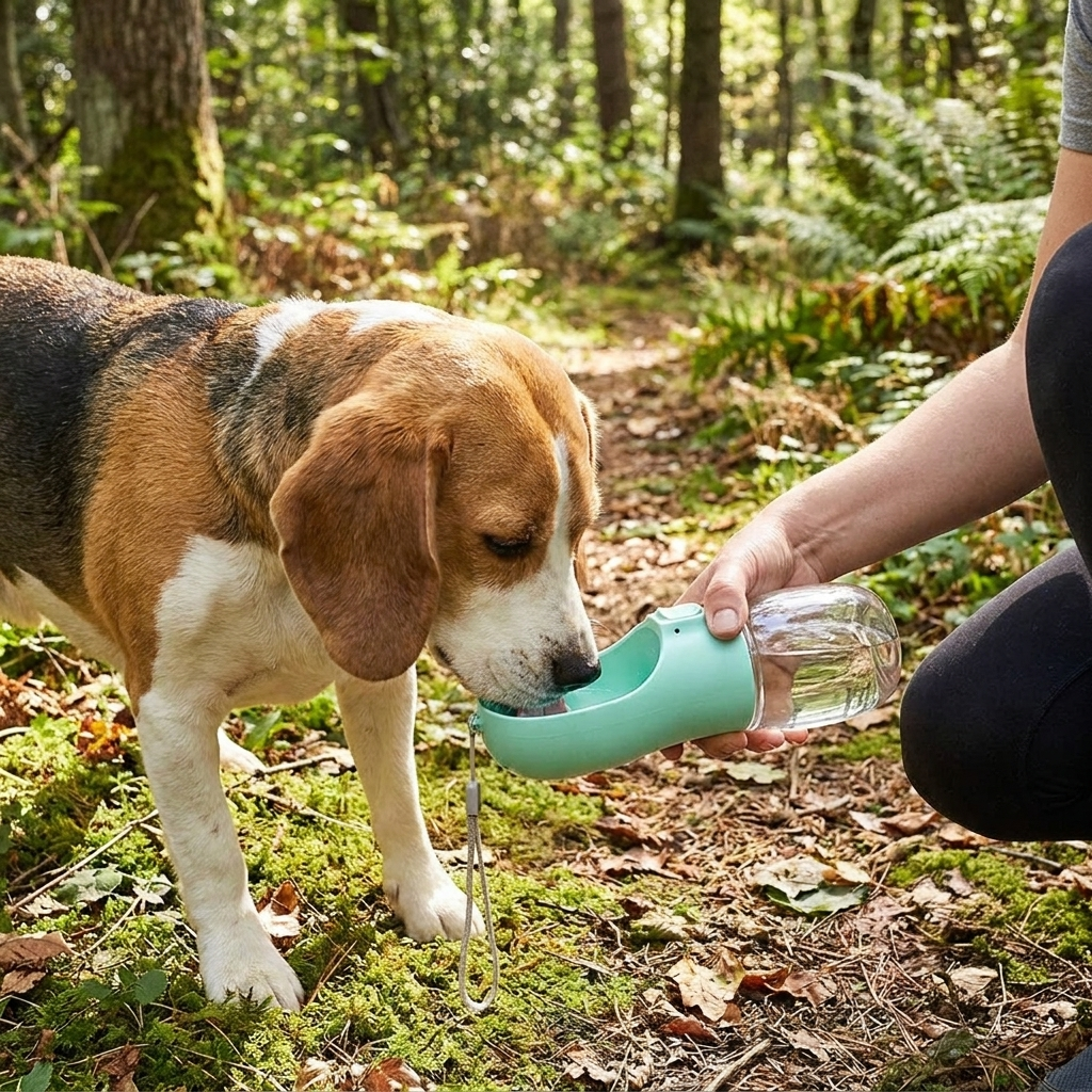Portable Dog Water Bottle with Drinking Bowl