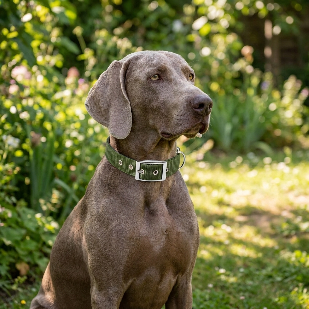 Solid Colour Nylon Collar for Dogs