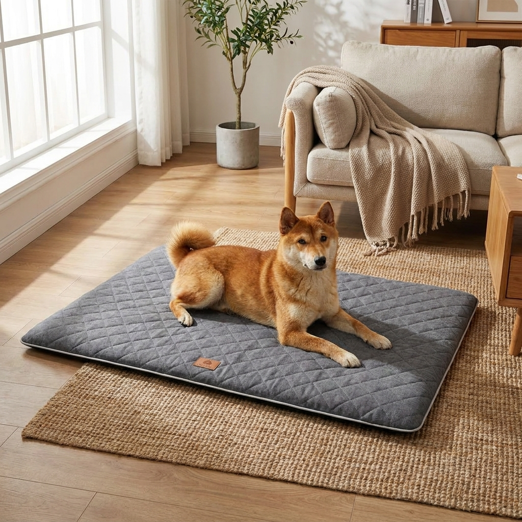 Washable Dog Crate Mat with Non-Slip Base